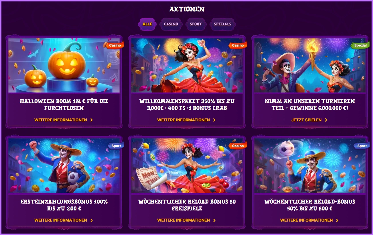 Bonusangebote und Aktionen im Duospin Casino